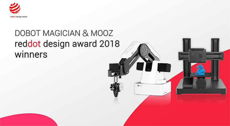 DOBOT Magician & MOOZ Both Won the 2018 Red Dot Design Award