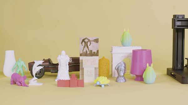 Objects created by 3D printer